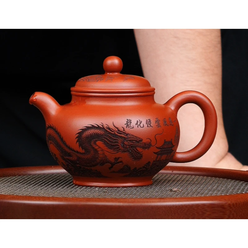 宜兴紫砂 掇只壶朱泥王芳