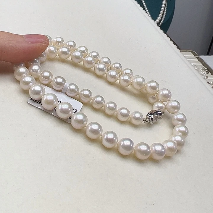 颈饰淡水珍珠银S925镶嵌➕7.8极光炫彩