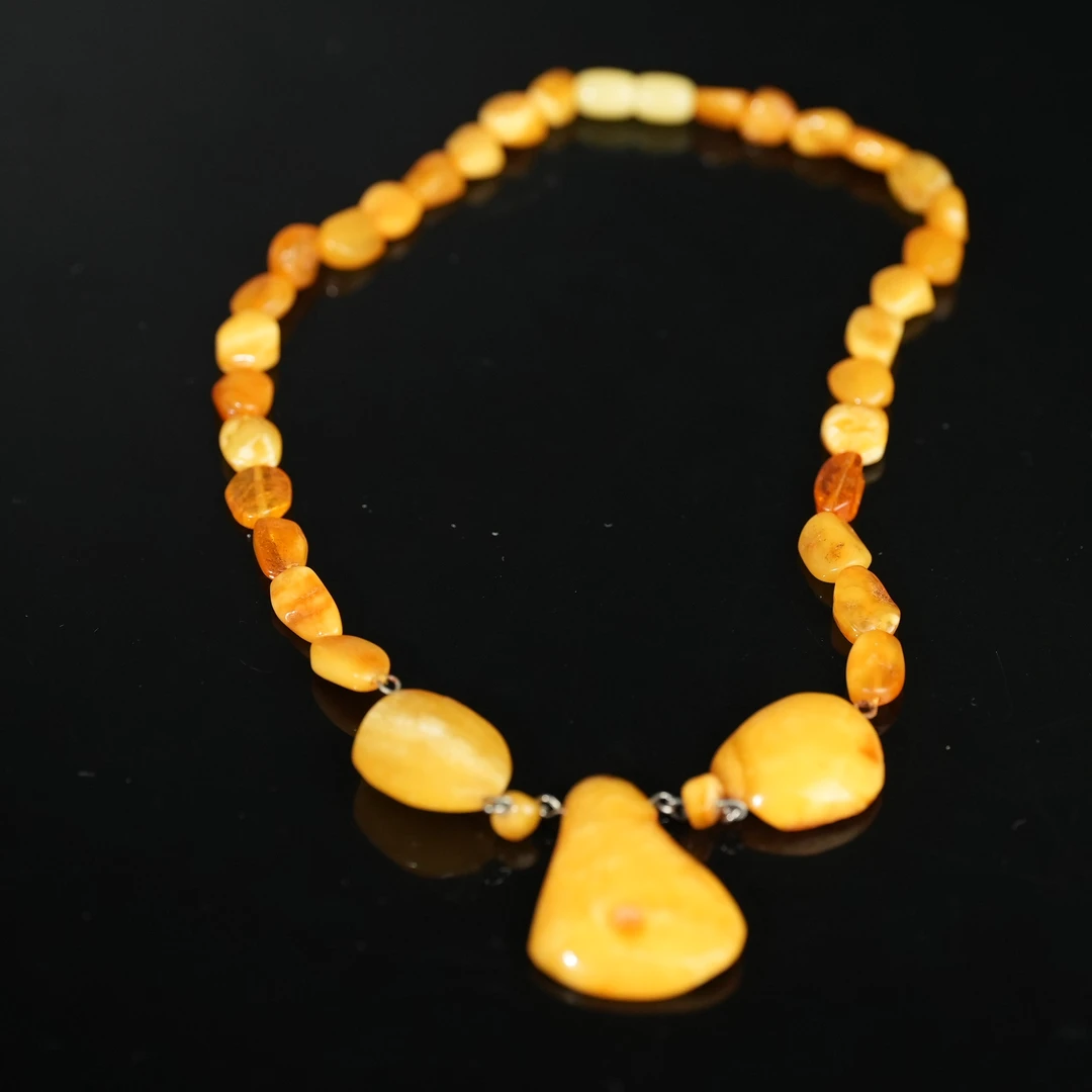 十九世纪老蜜蜡项链【古珠精选】AML250617036