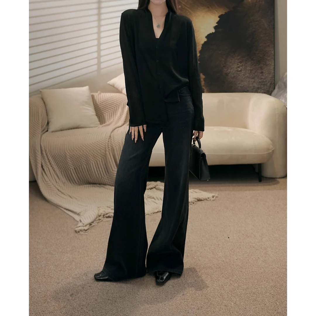 卢尚原创堆堆领长袖针织衫5003