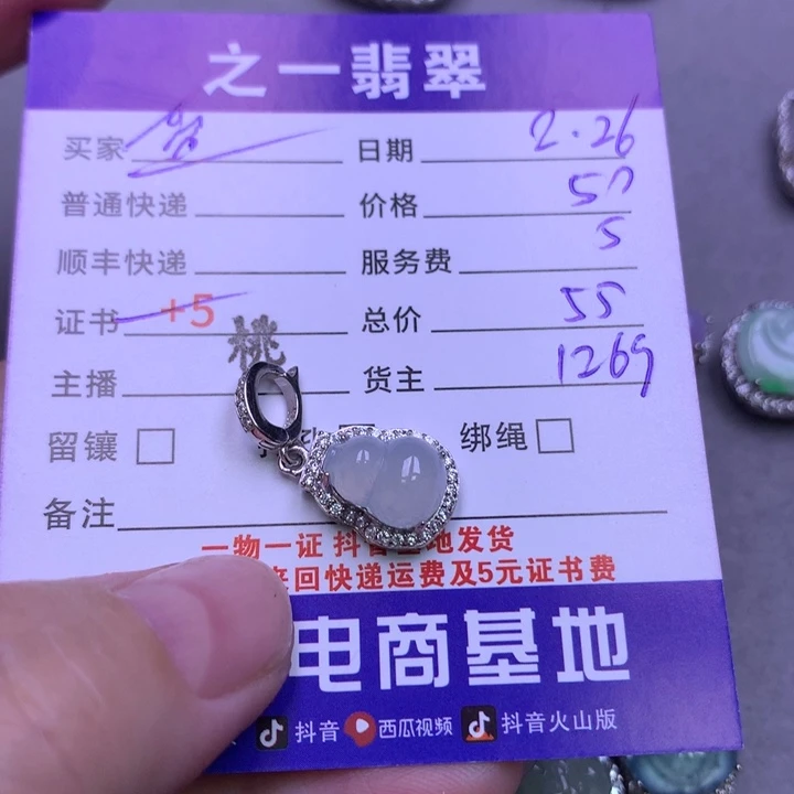 翡翠银S925镶嵌颈饰蓝*心