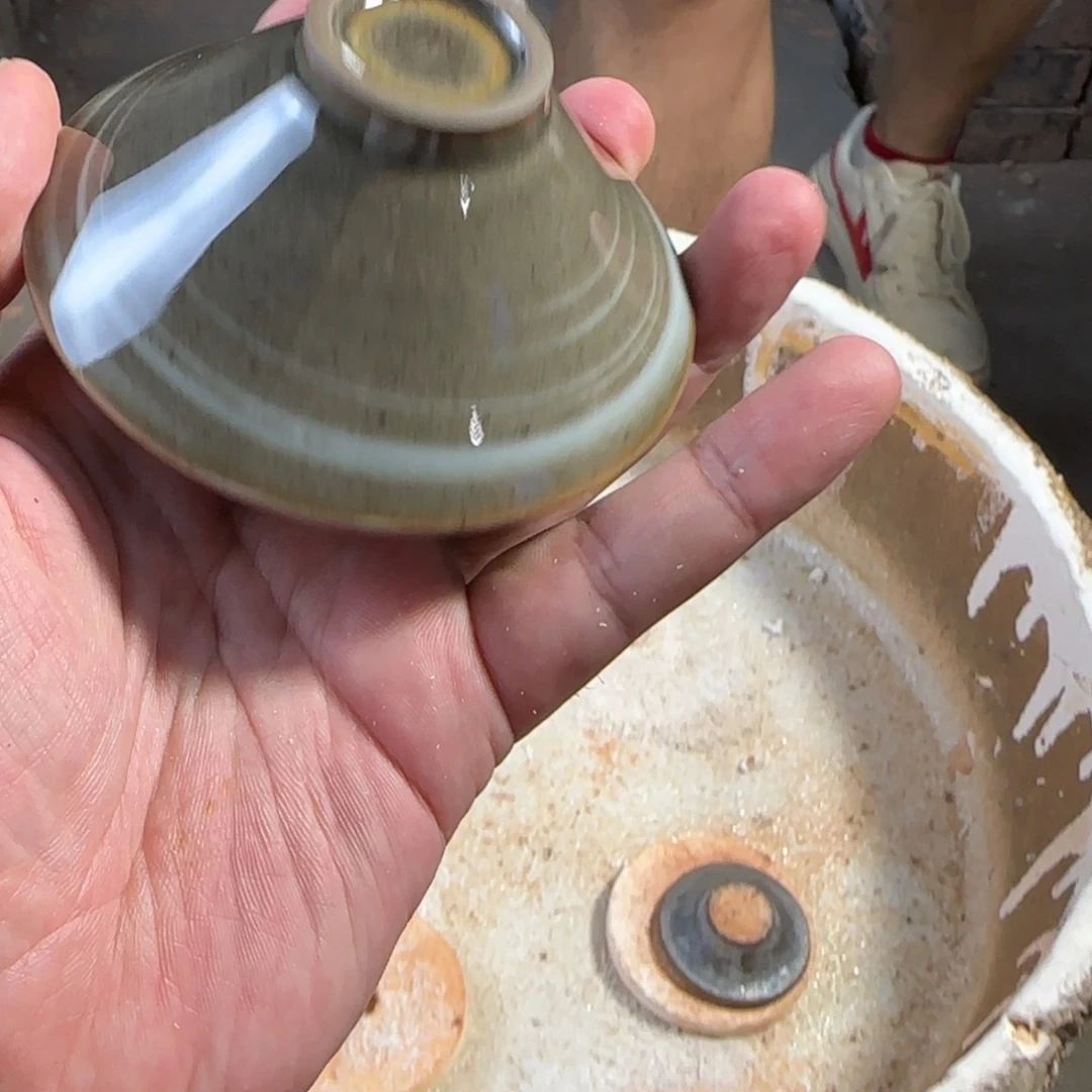 茶盏白丁柴窑皎月斗笠