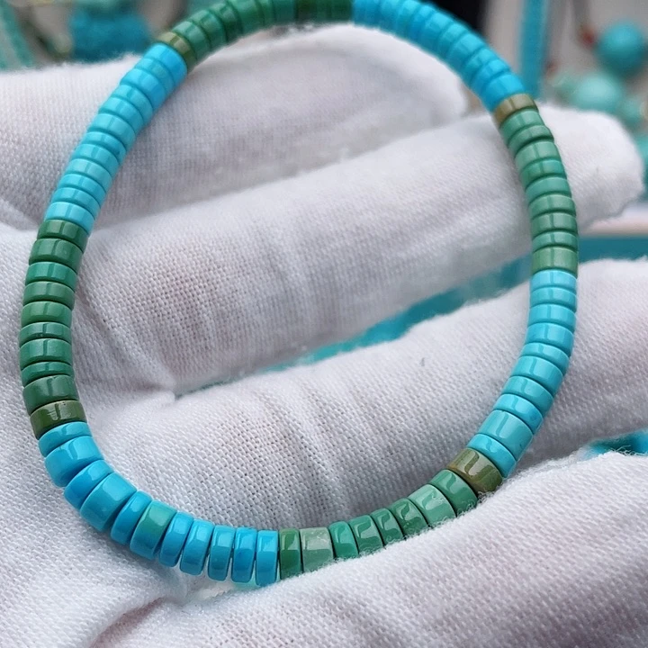 未镶嵌绿松石珠宝奇石4.7mm