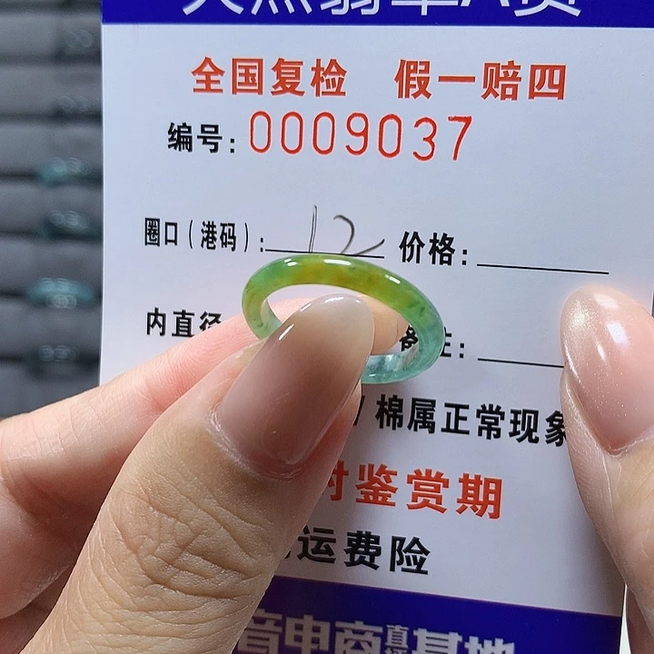 翡翠未镶嵌戒圈9037