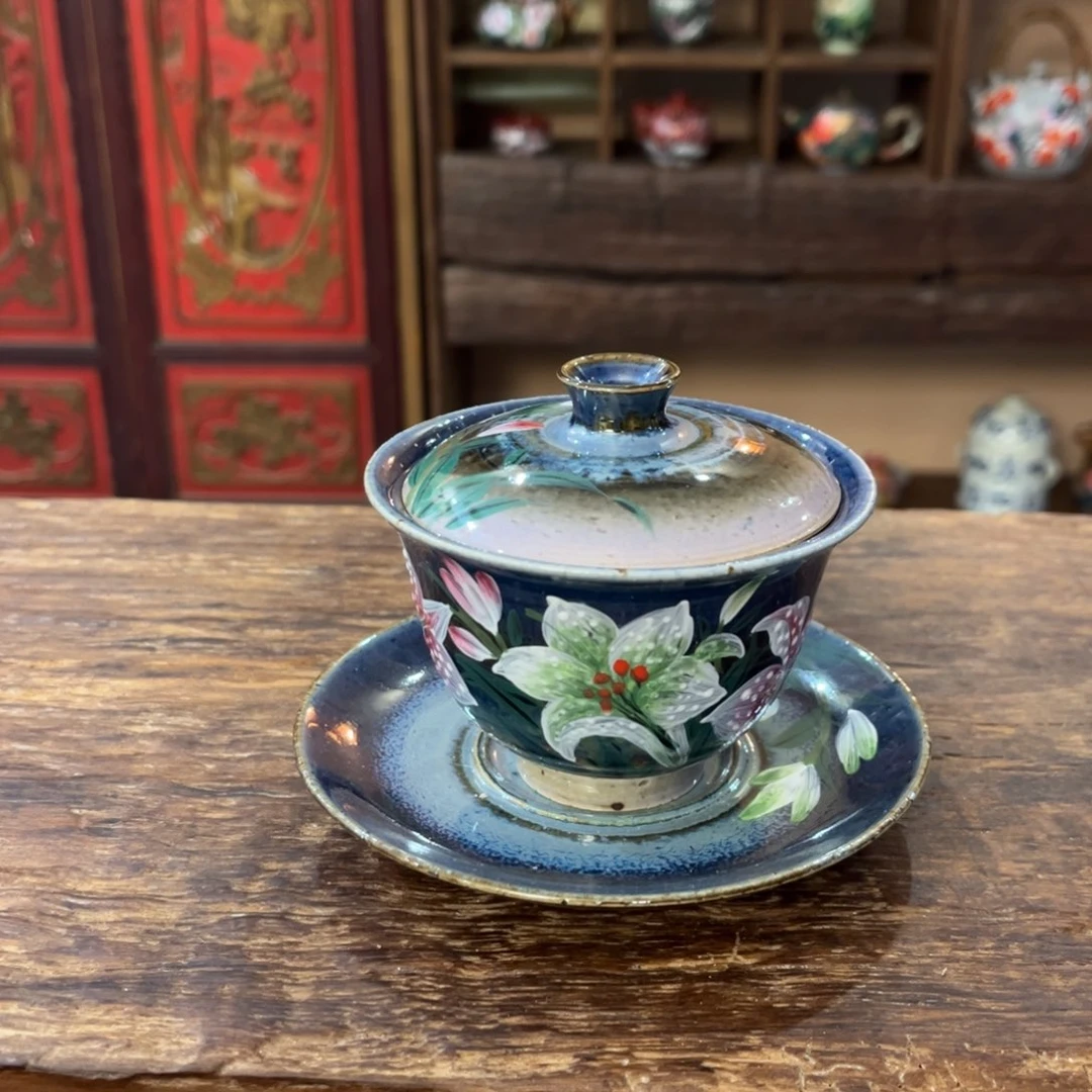 柴烧手工手绘陶瓷