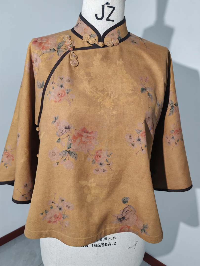 绢纺香云纱手工古法上衣