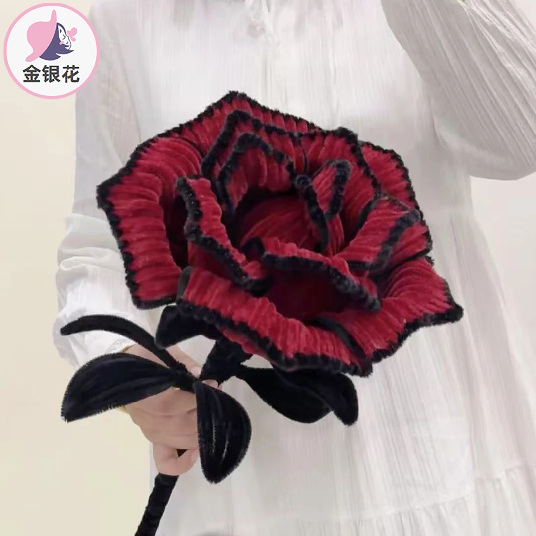 巨型复古玫瑰花DIY材料包手工花束扭扭棒制作生日礼品