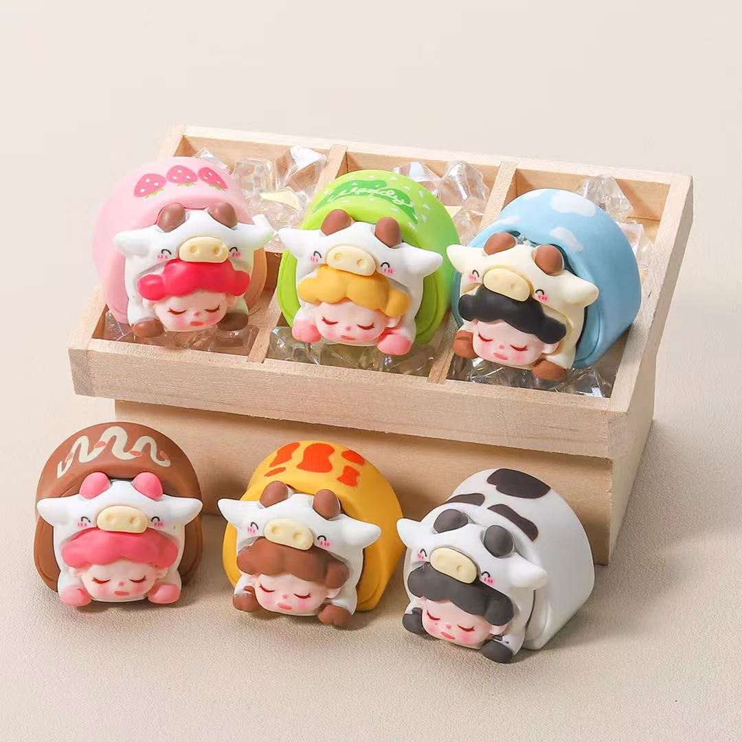 温蒂小羊瑞士卷立体卡通潮玩树脂diy摆件