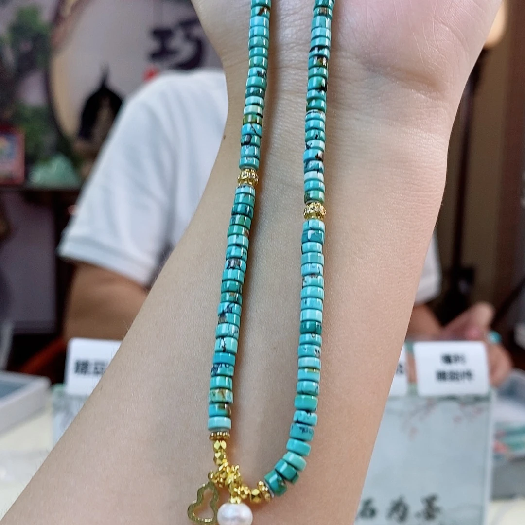 银S925镀金镶嵌绿松石珠宝奇石