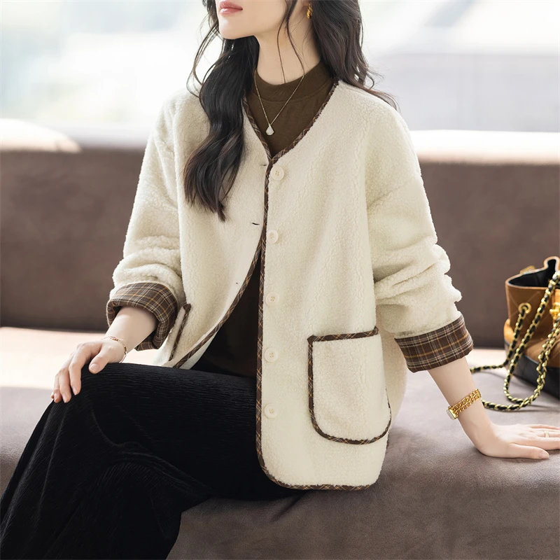 秋冬春秋短款时尚宽松洋气百搭加厚小香风韩版针织休闲开衫短外套