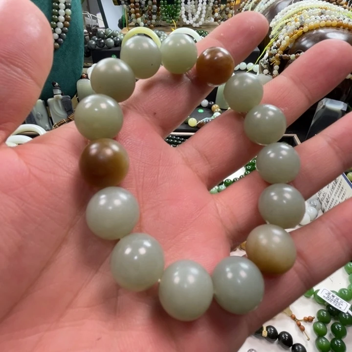 手链未镶嵌和田玉新疆且末糖青卡14柔光