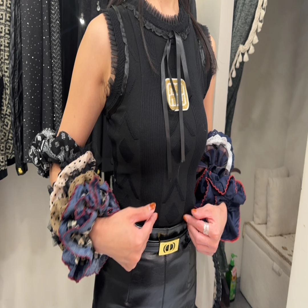 新中式盘扣小飞袖无袖针织背心女夏季外穿内搭甜辣不规则修身