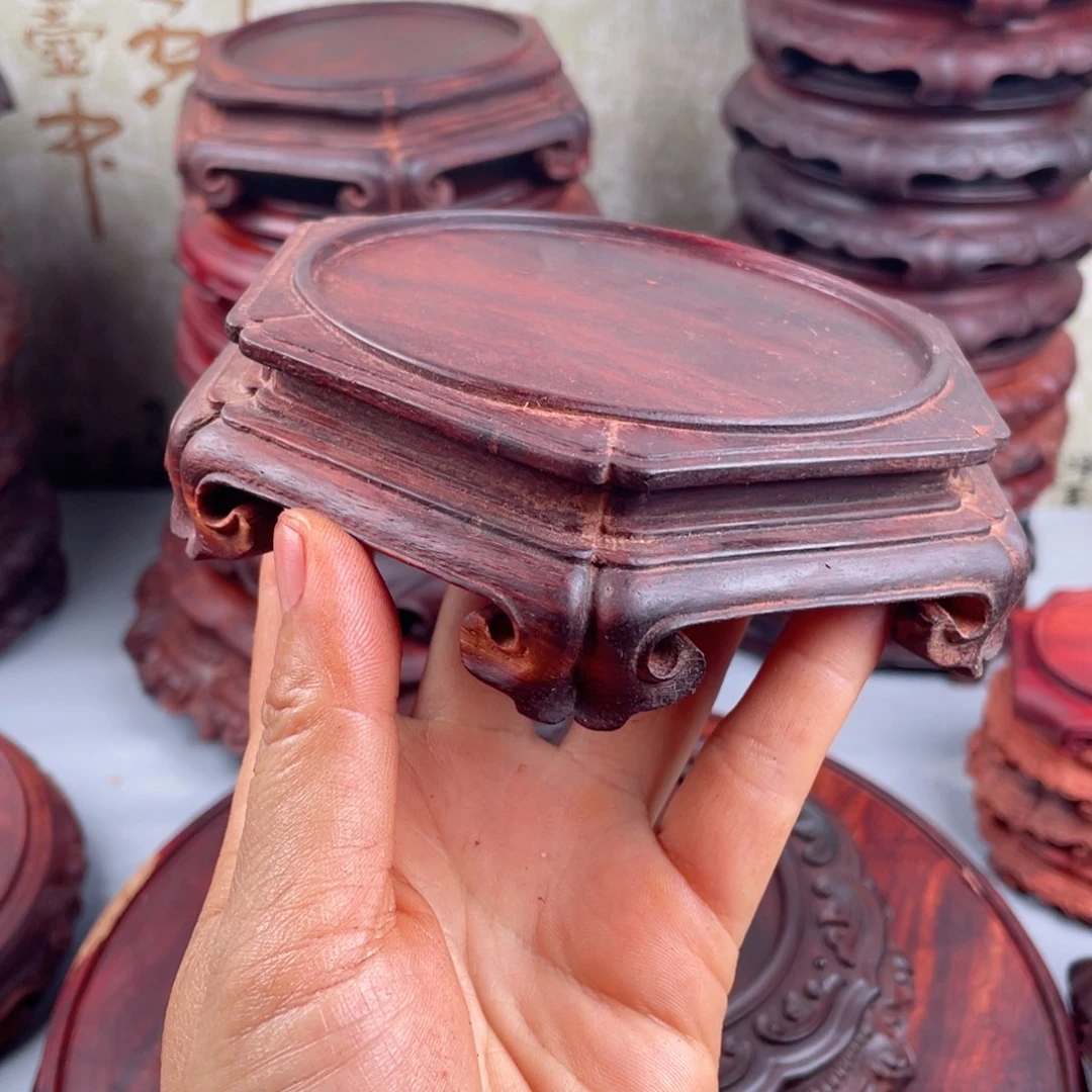 明***血檀底座整木实木