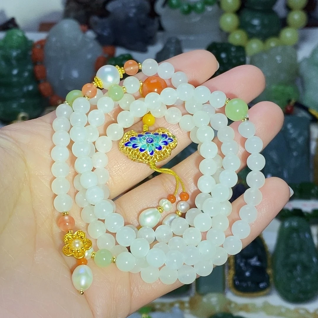 和田玉颈饰卡6未镶嵌