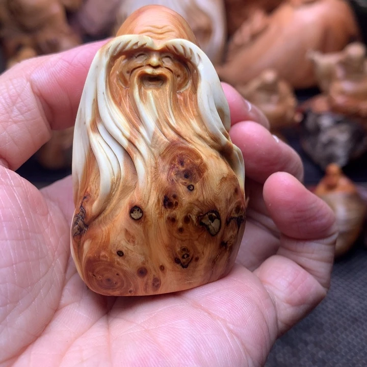 柏木（崖柏）崖柏陈化料手把件