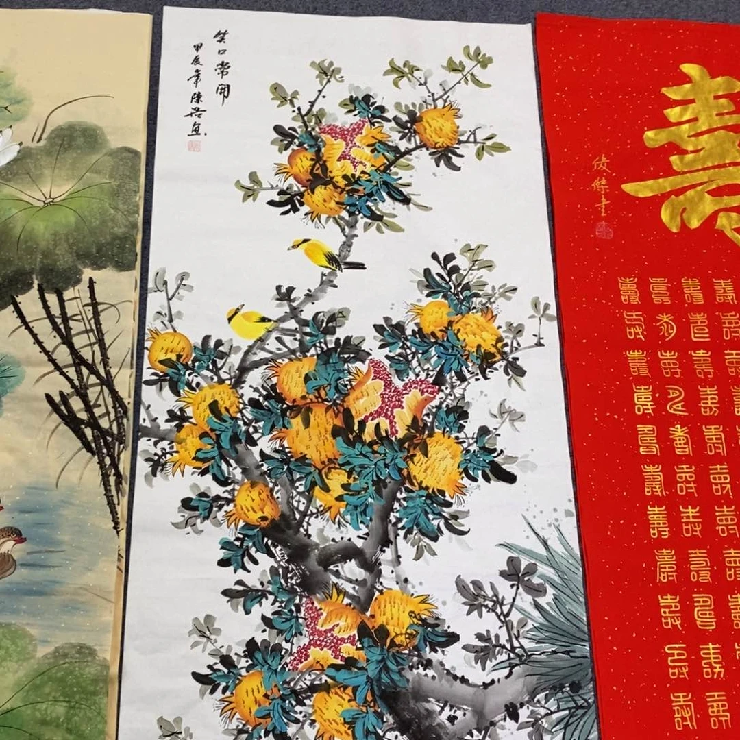 国画尺寸140✖️70四尺纯手绘国画