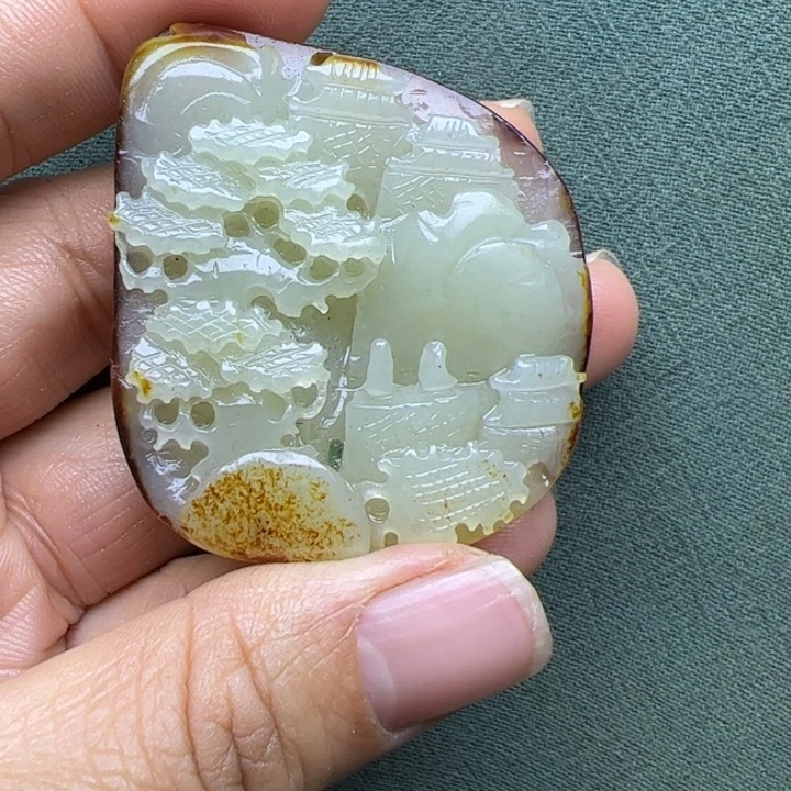 和田玉把件未镶嵌古*军