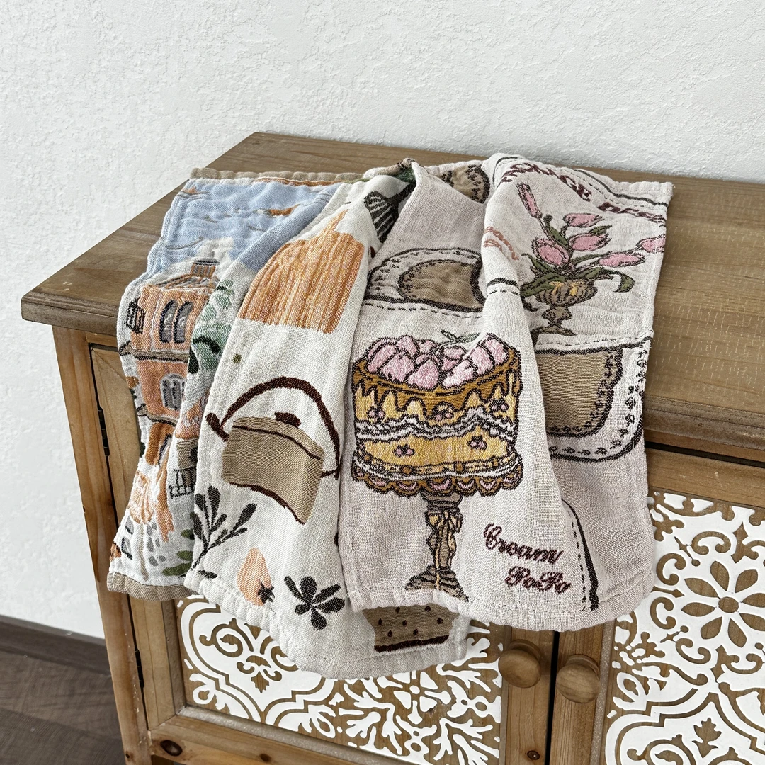 CJHong.棉麻毛巾三条装 100%新疆长绒棉亚麻混纺毛巾