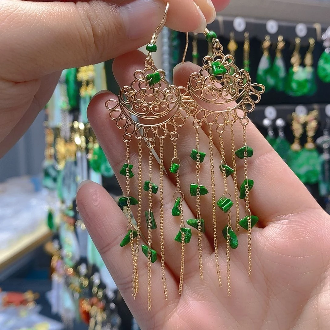 未镶嵌翡翠耳饰翡翠