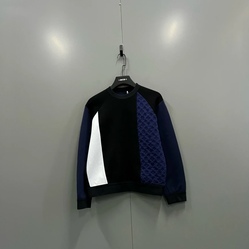 95新 LouisVuitton/路易威登 （ll）拼接撞色老花卫衣 017252