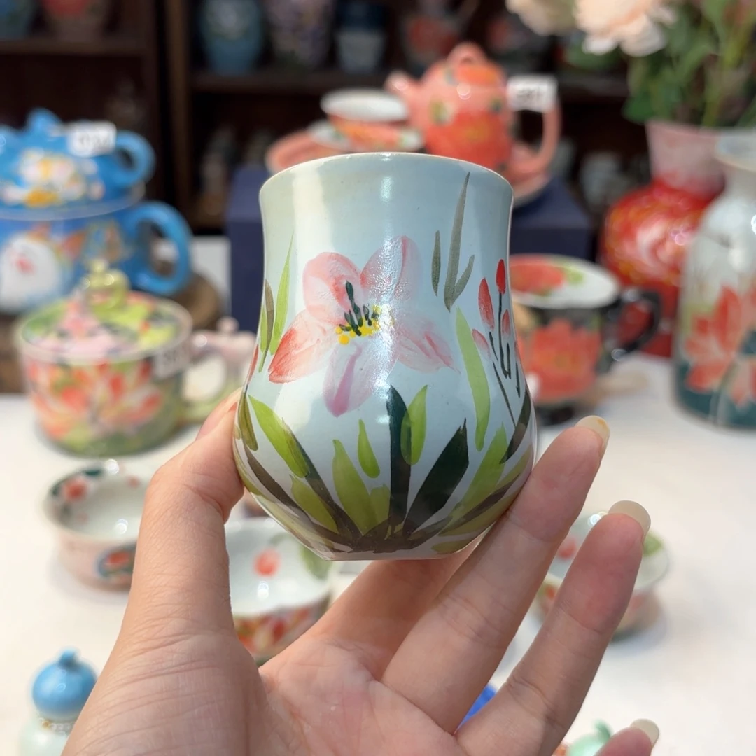 景德镇手绘高温釉下彩陶瓷茶具