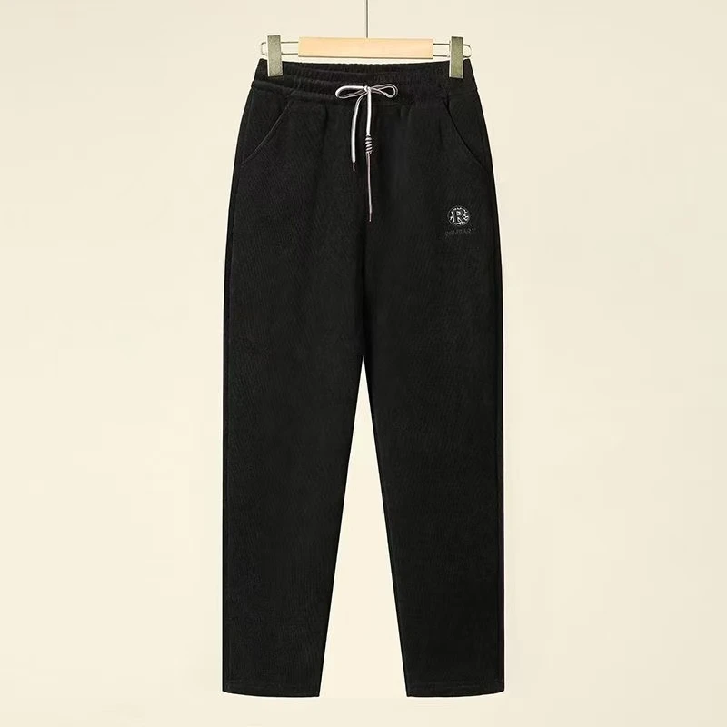 C466#松紧腰抽绳加绒加厚休闲裤（3XL.100~120斤）