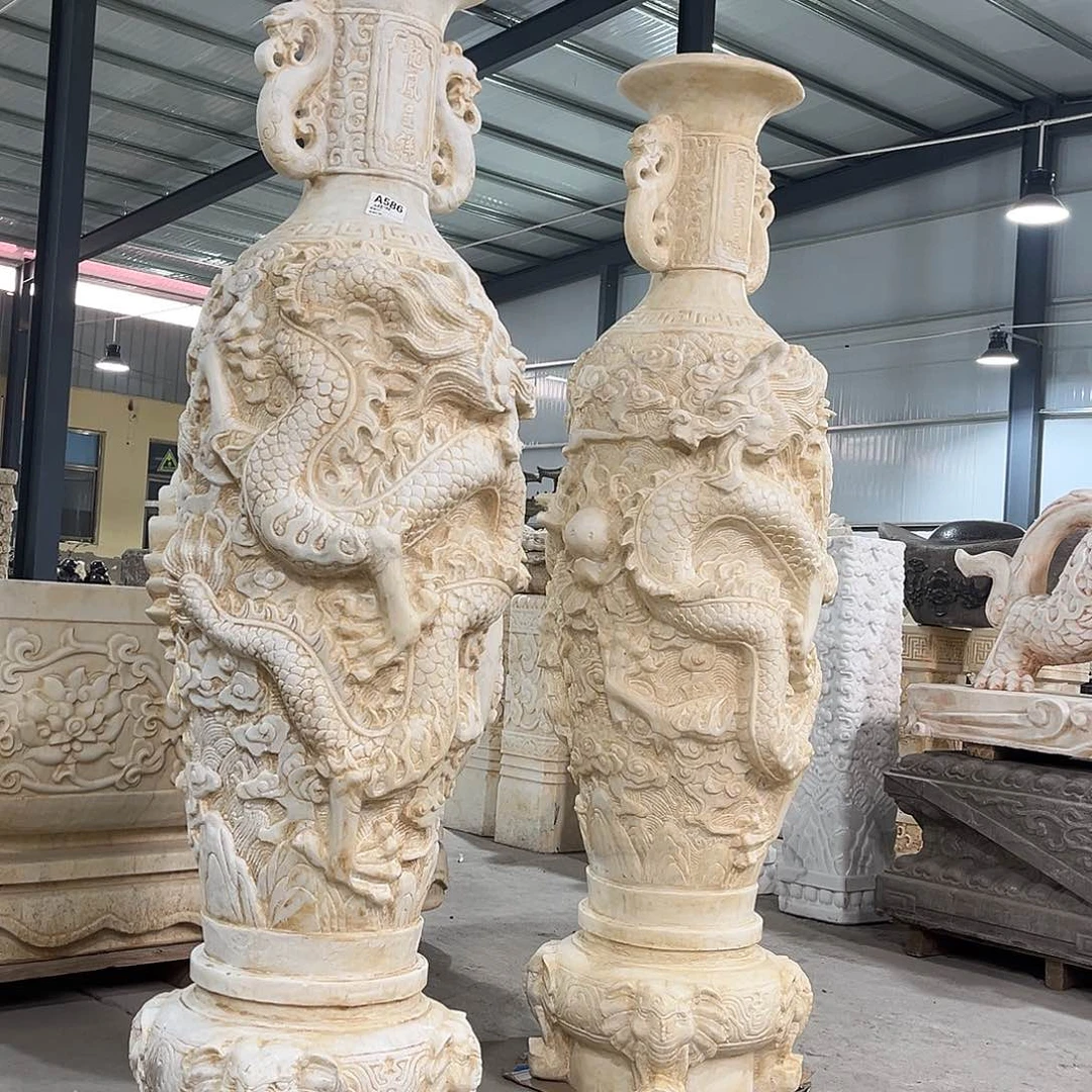 玉包邮一对花瓶汉白玉订金