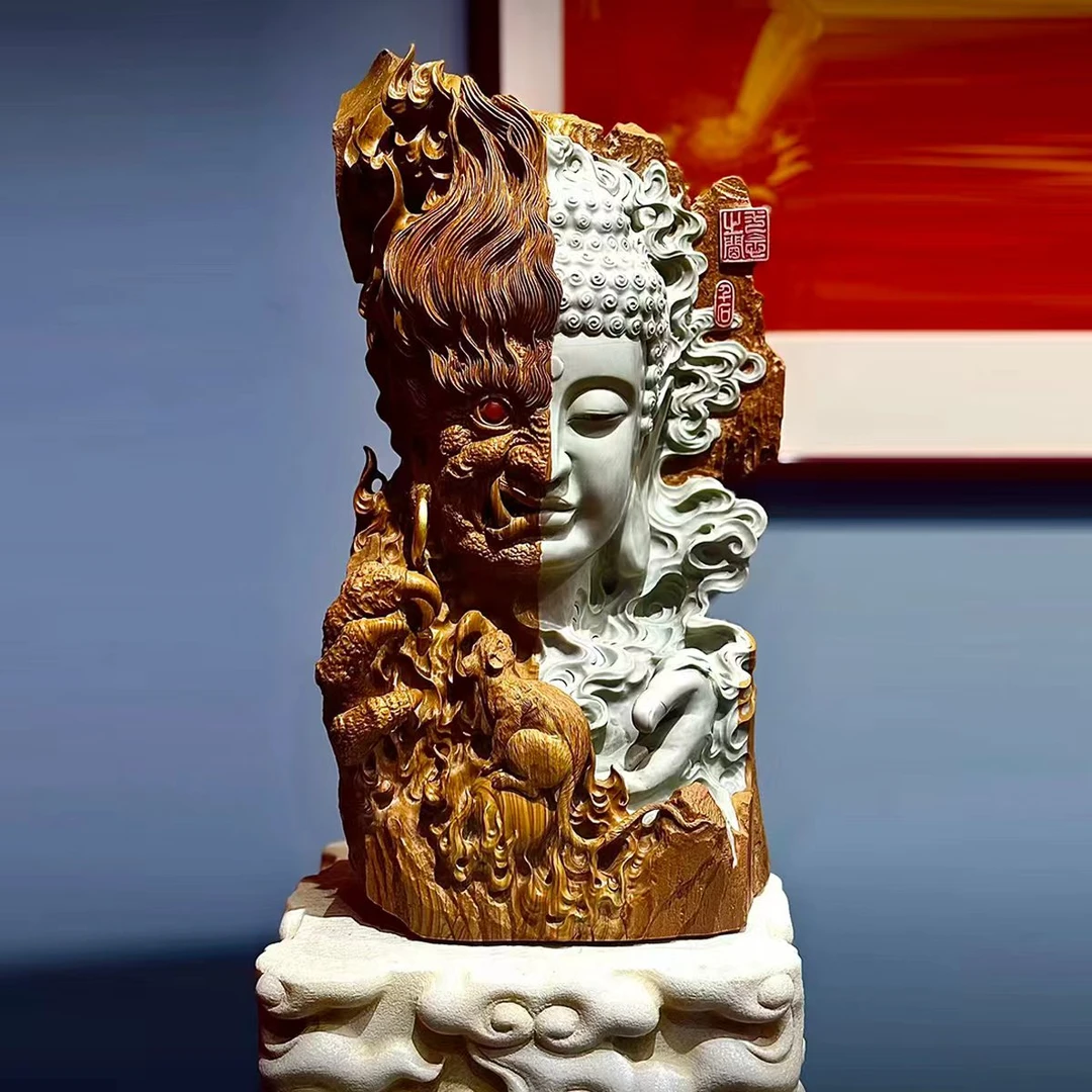 千石原石原创手工雕刻一念之间摆件可养可玩可摆国风