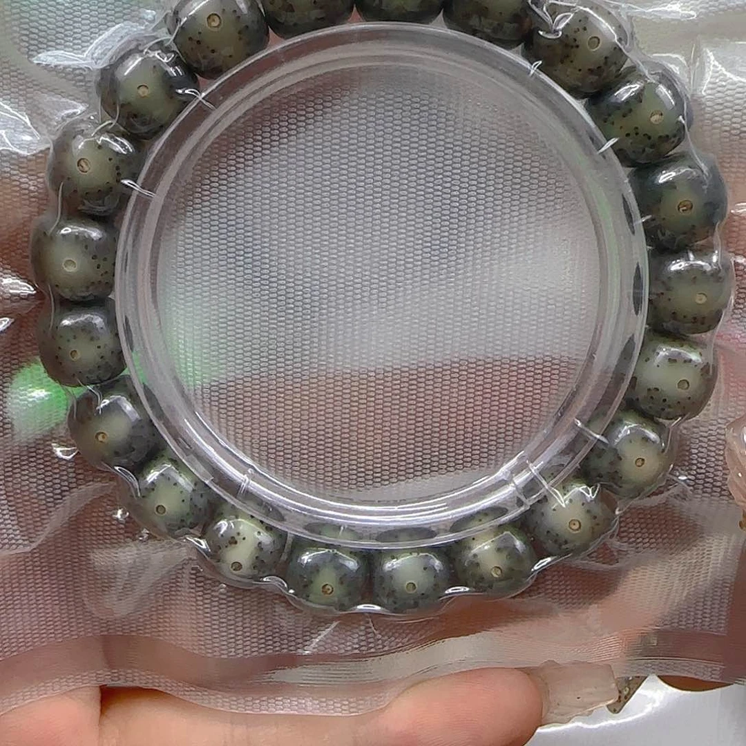 星月菩提手串130尽头黑冰星月菩提1.1桶单圈