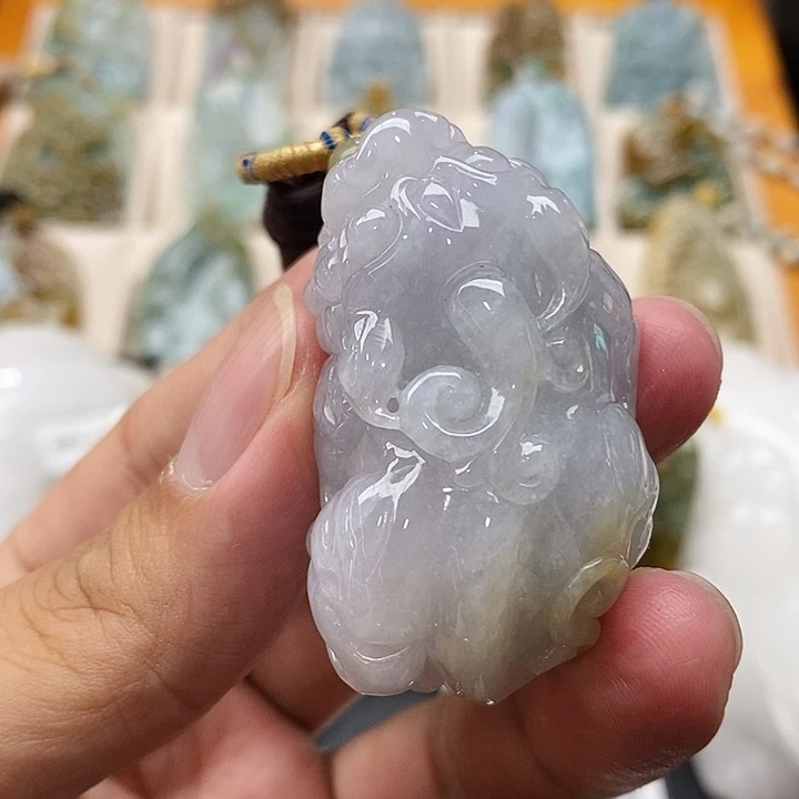 翡翠未镶嵌吊坠(不含链)小**儿挂件