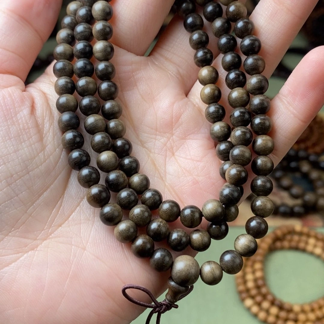 檀香木手串/手链晨*?0.6阴沉横纹153