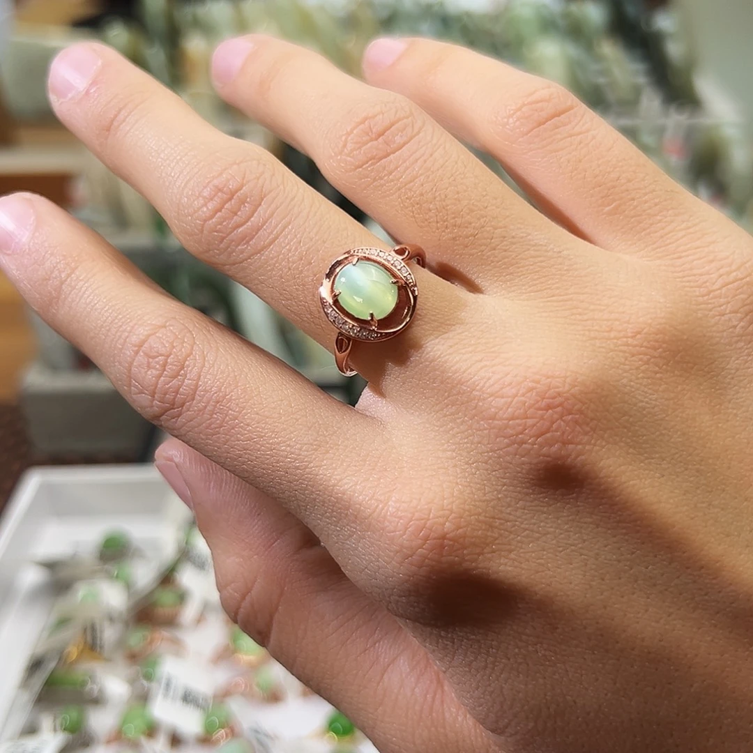 和田玉未镶嵌戒指黑羊洞戒指