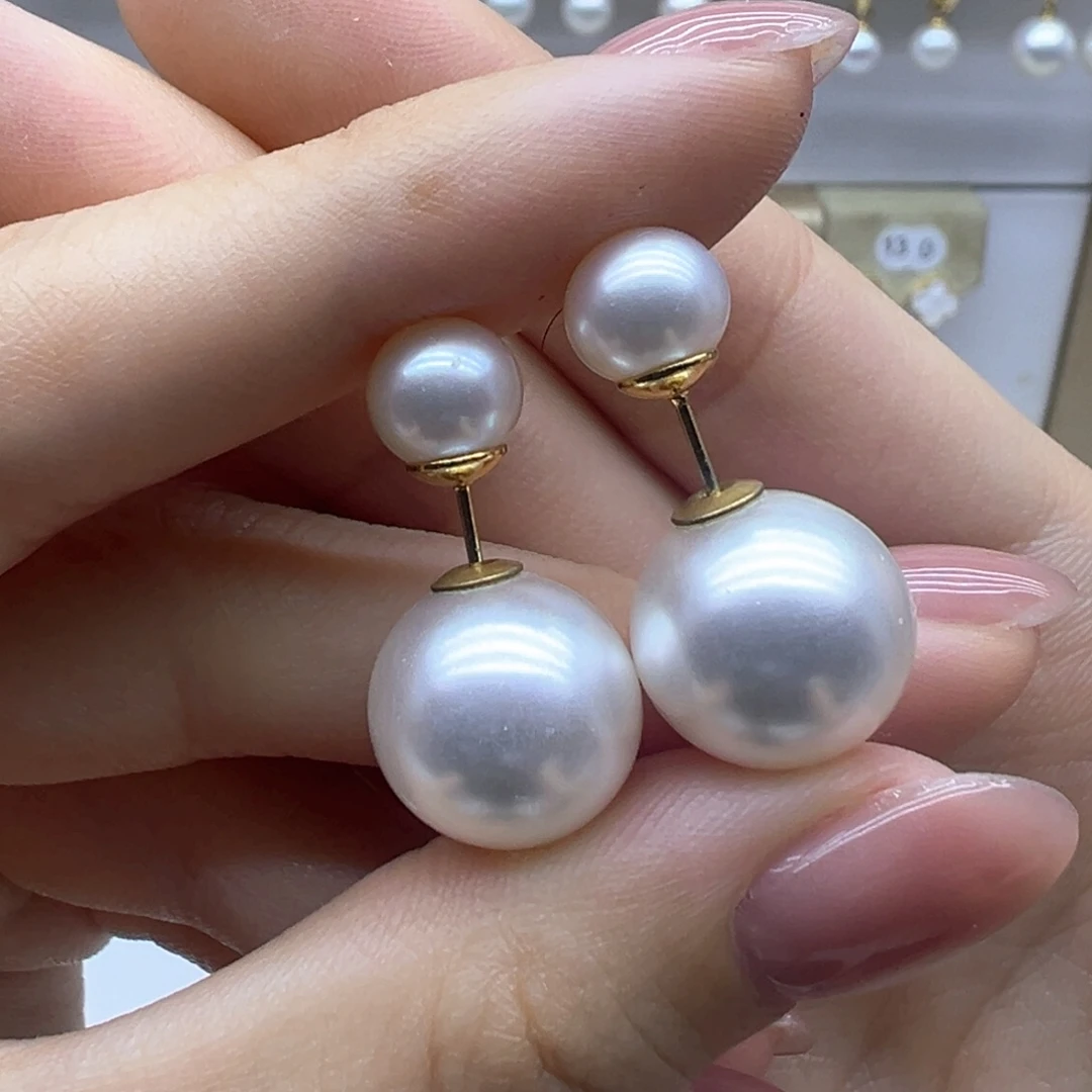 银S925镶嵌淡水珍珠耳饰