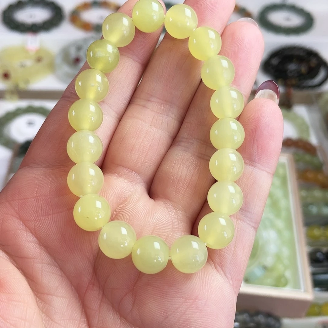 未镶嵌蛇纹石玉手链卡10