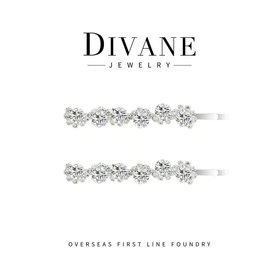 满镶太阳花一对发夹 G1447