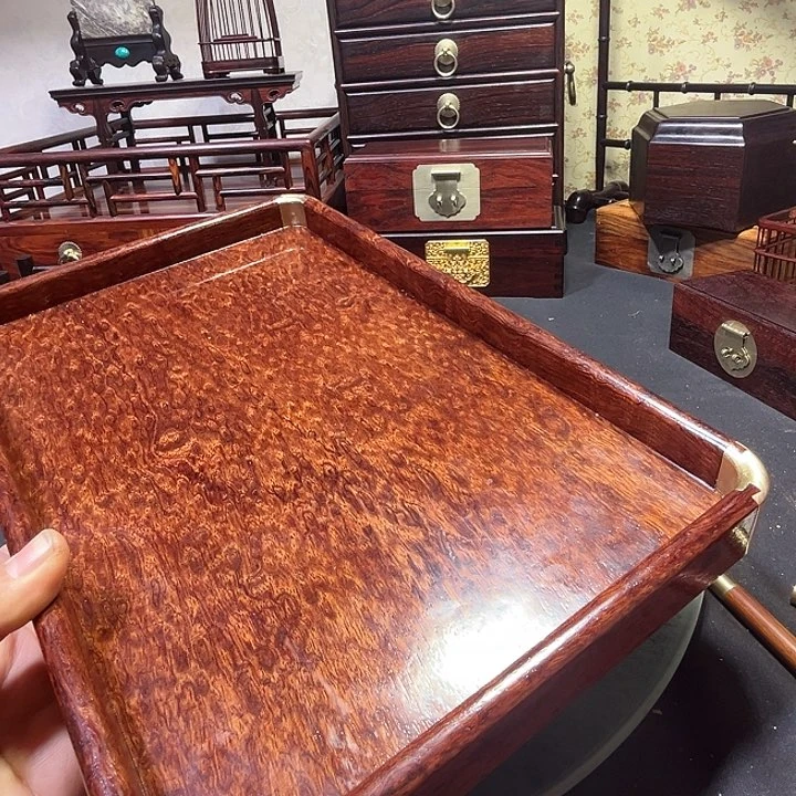 非洲紫檀（红花梨）巴花盘