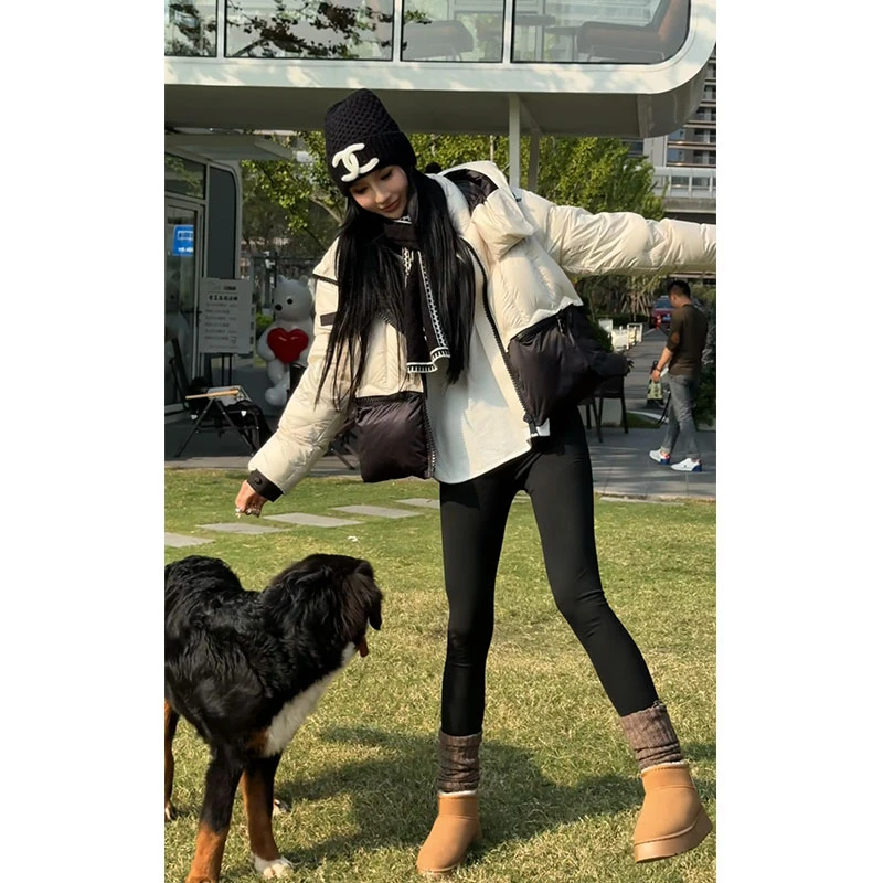 2024冬季新款休闲宽松保暖显瘦90新国标白鹅绒羽绒服外套女