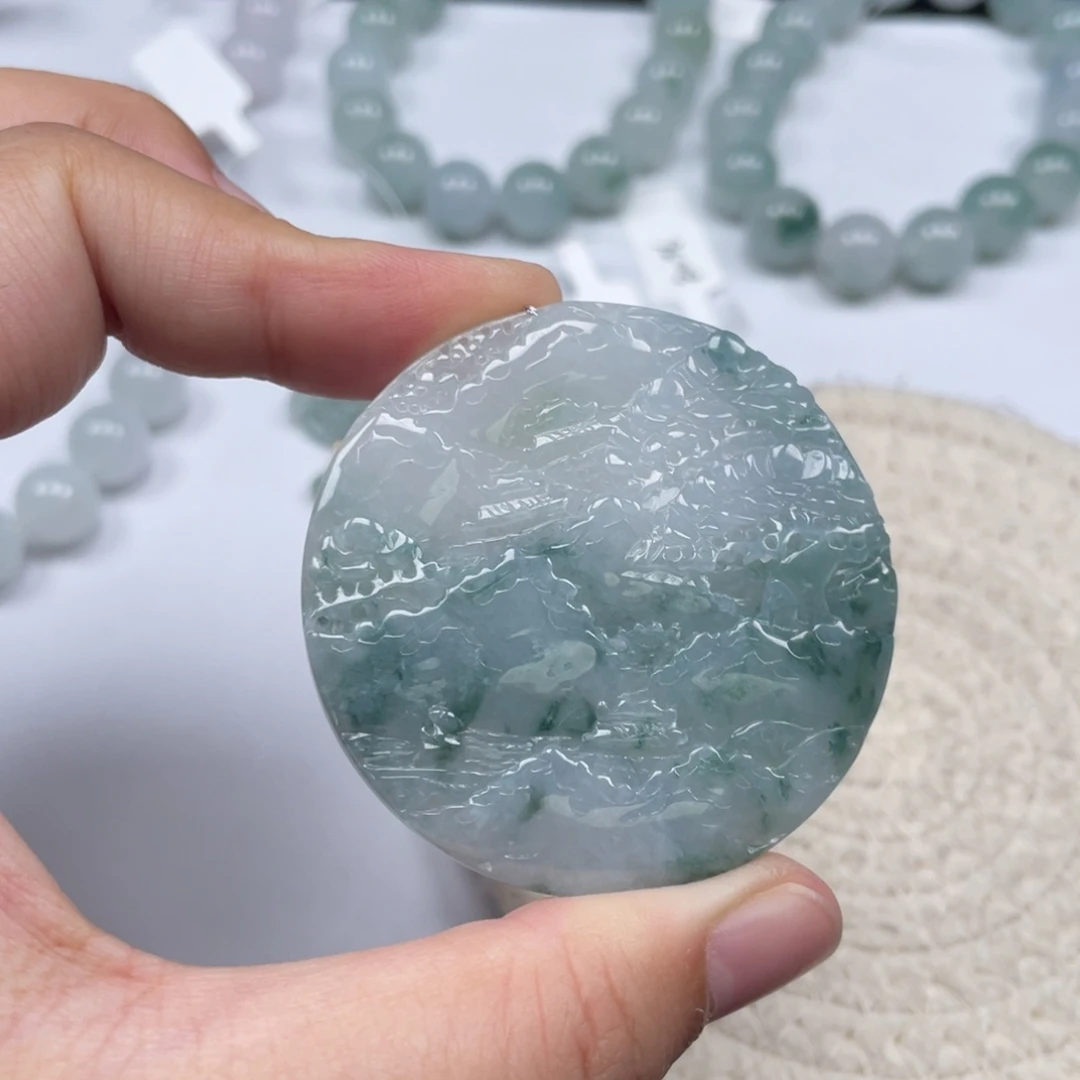 翡翠未镶嵌颈饰天然A货缅甸翡翠