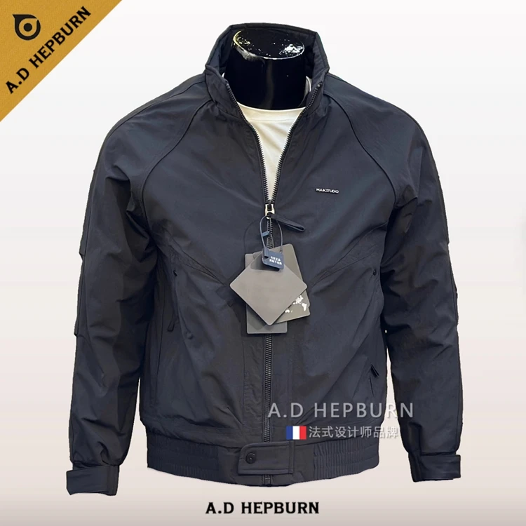 A.D Hepburn 夹克男秋冬新款防风立领冲锋衣棉服时尚休闲百搭外套