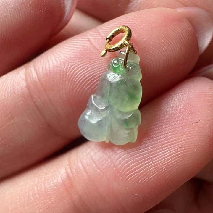 翡翠18K金镶嵌手镯翡翠99