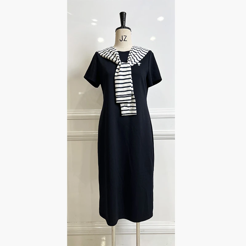 Show Long/舒朗春秋休闲时尚连衣裙显瘦气质披肩可拆卸HS3D523