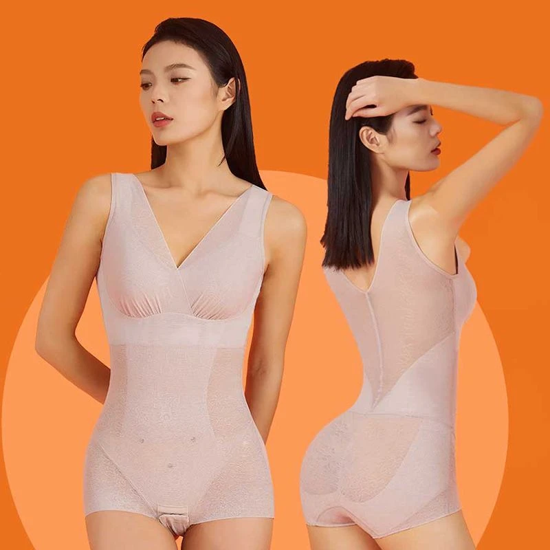 塑身衣女紧身连体文胸夏季薄款收腹束腰提臀美体内衣塑形束身