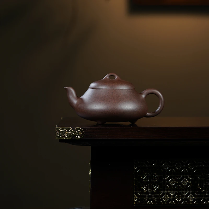 宜兴紫砂汉棠石瓢茶壶