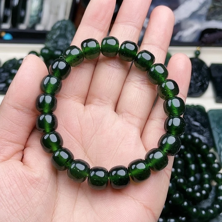 蛇纹石玉未镶嵌挂件泰山玉10老型珠