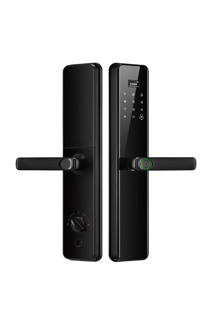 室内木门指纹锁智能密码锁家用卧室电子锁免开孔安装