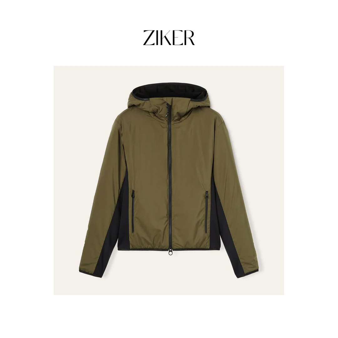 ZIKER｜〝LP防风棉衣〞超细纤维抗皱拒水撞色连帽长袖棉外套