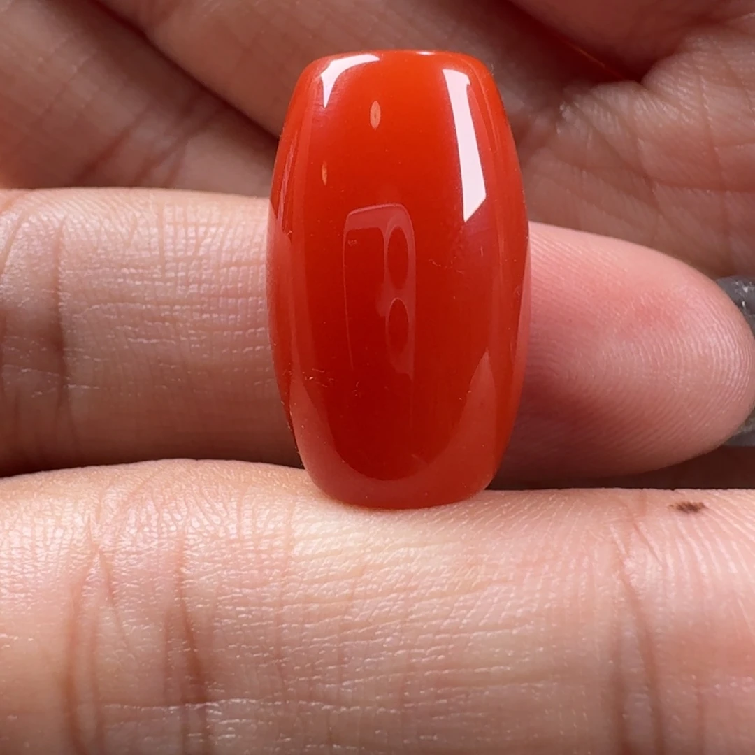 南红玛瑙未镶嵌桶珠21.4*13