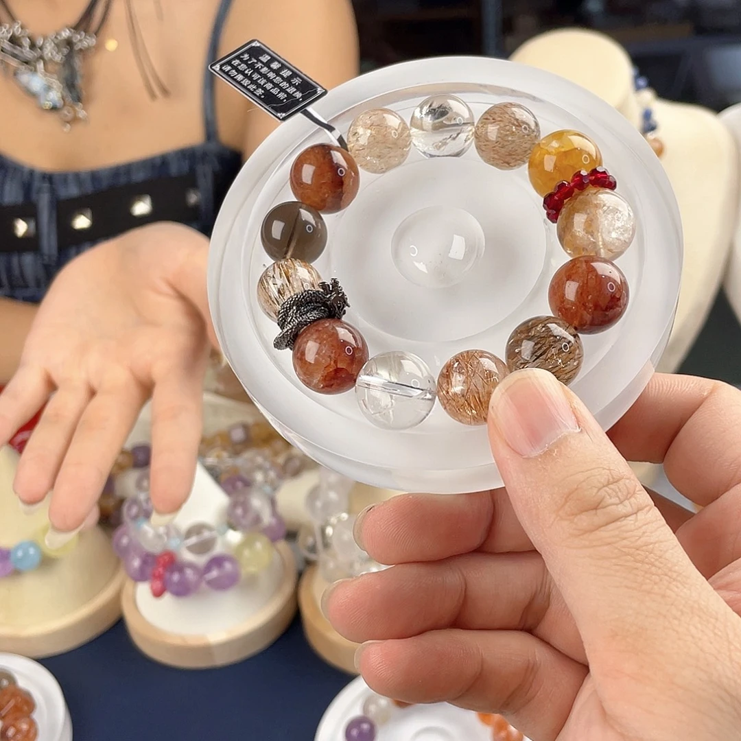 银S925镀金镶嵌手链水晶