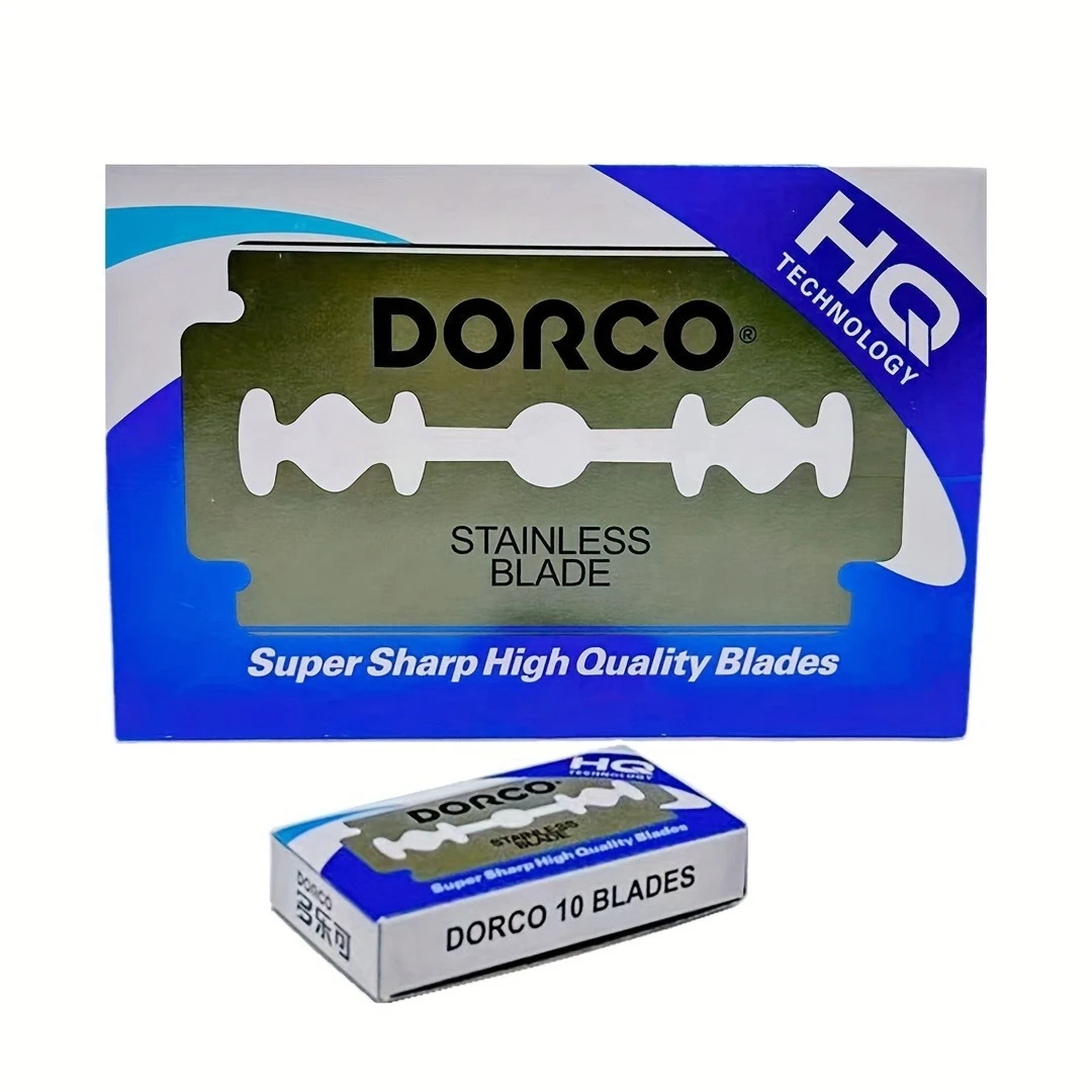 DORCO/多乐可刀片剃须刀片100片一大盒锋利耐用双面修眉老式刮毛
