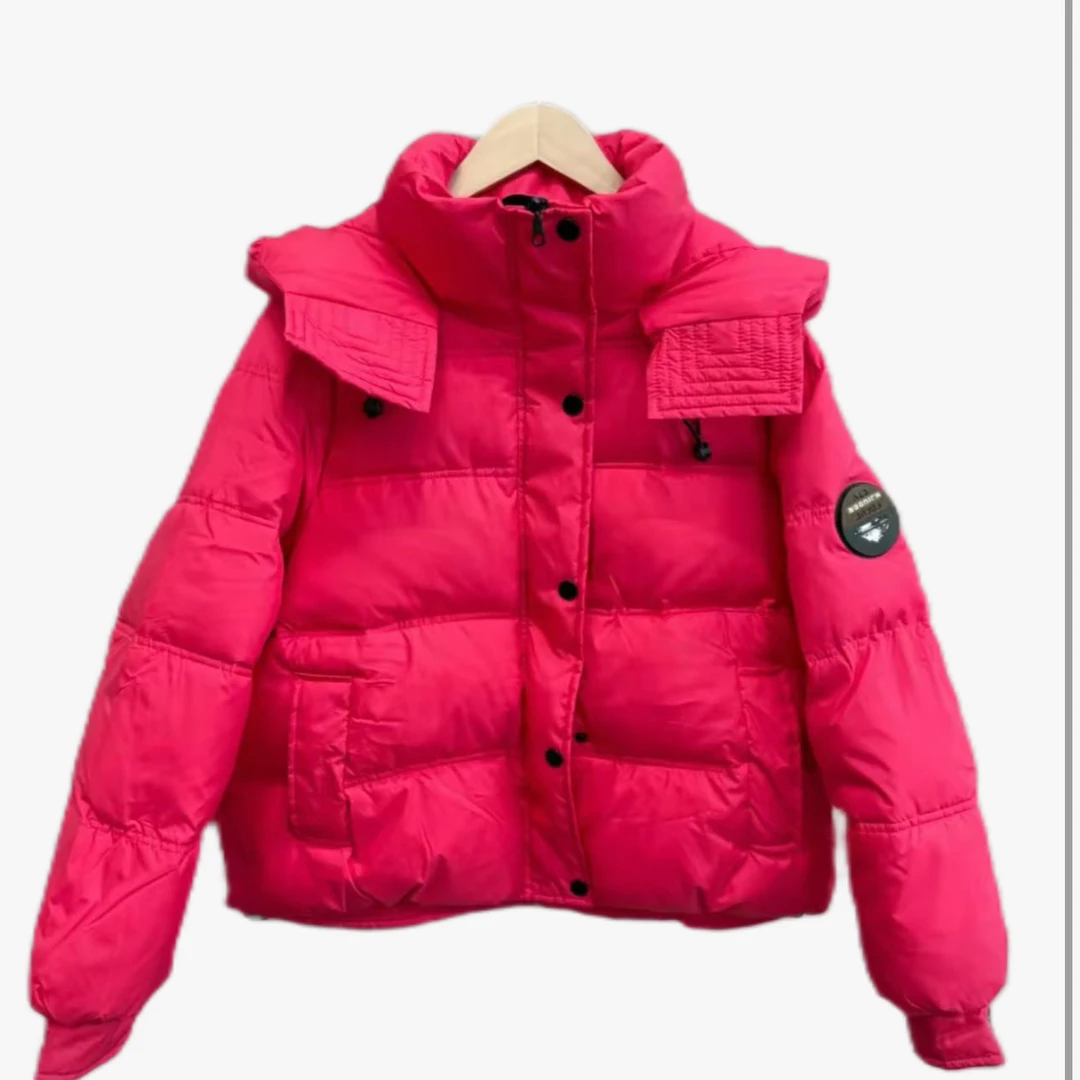 高端冬季棉服女新款外套连帽女款双兜小众时尚休闲宽松加厚棉衣